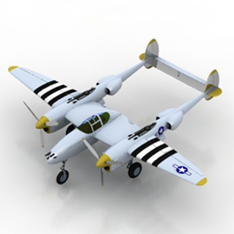 Free Airplane P3J N511 3D model for 3ds Max Library Download